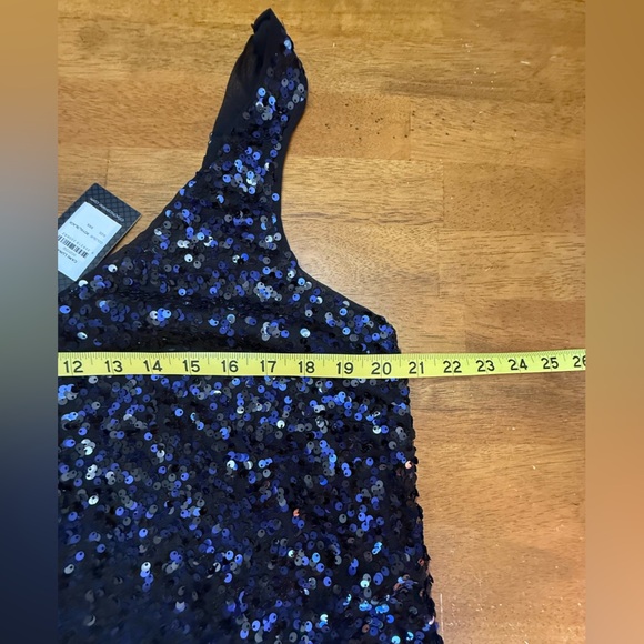 City Chic Black and Blue Sequin Tank 12 XXS - Picture 6 of 6